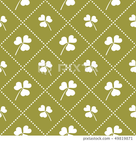 Seamless pattern with clover leaves 49819871