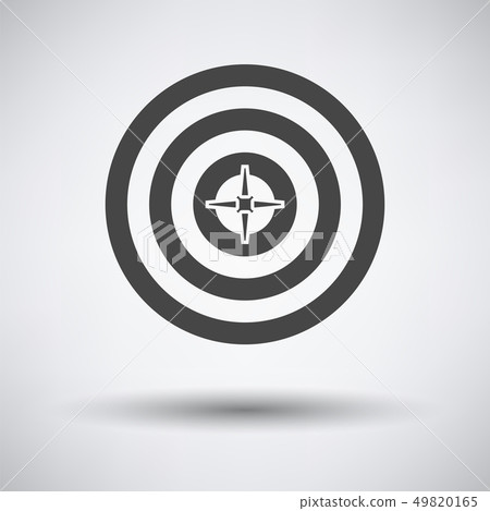 Target with Dart in Center Icon 49820165