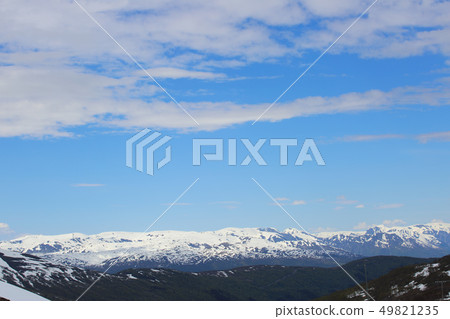 Spring mountains and sky 49821235