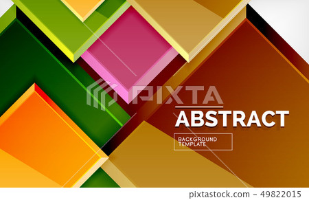 Square abstract background, glossy geometric design Square abstract background, glossy geometric design 49822015