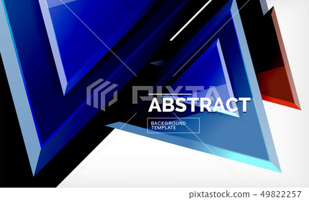 Tech futuristic geometric 3d shapes, minimal abstract background Tech futuristic geometric 3d shapes, minimal abstract background 49822257
