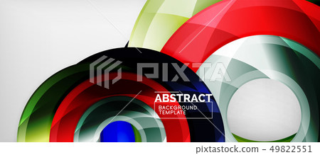 Glossy circles geometric background 49822551
