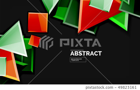 Glossy squares and triangles geometric backgrounds Glossy squares and triangles geometric backgrounds 49823161