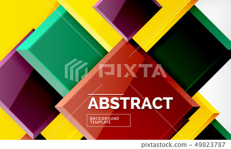 Geometric abstract background, modern square design 49823787