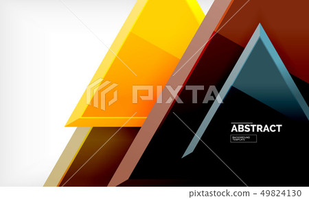 Triangular low poly background design, multicolored triangles 49824130