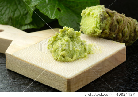 Raw wasabi scoop grated Raw wasabi scoop grated 49824457