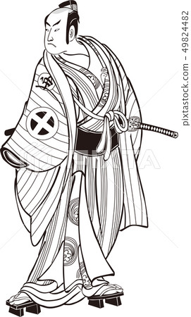 浮世繪武士#14黑色和白色 浮世繪武士#14黑色和白色 49824482