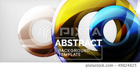 Glossy circles geometric background 49824825