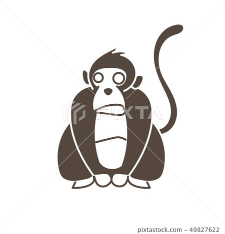 Monkey cartoon graphic vector 49827622