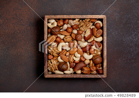mix of different nuts mix of different nuts 49828489