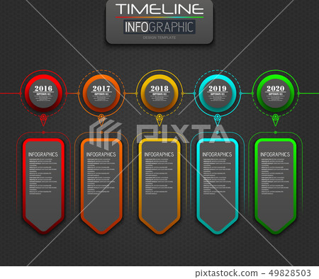 Business Infographics Presentation Slide With 5 St 49828503