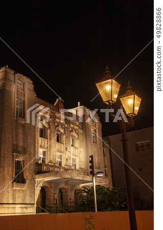 Night view of Kagoshima city public hall 49828866