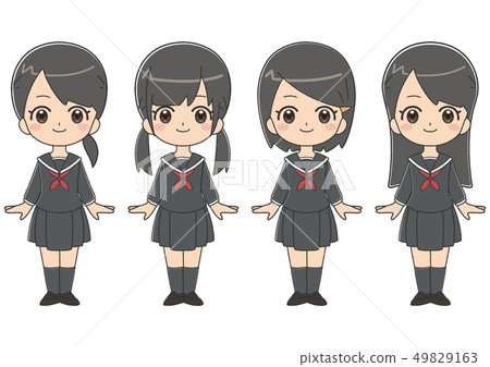 Student girl list Sailor suit Student girl list Sailor suit 49829163