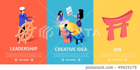 Multicolored Vertical Banners Set with Copy Space. 49829178