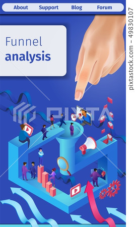 Effective Sales Funnel Analysis Vertical Banner Stock