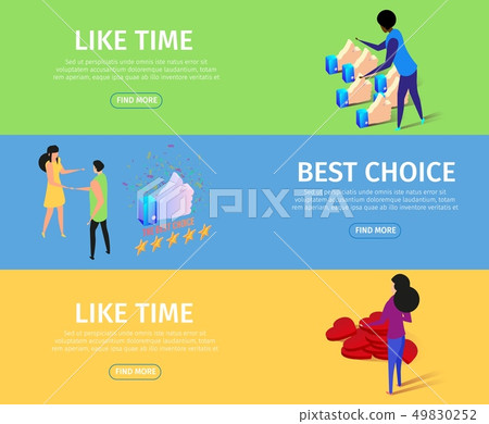 Like Time and Best Choice Horizontal Banner Set Like Time and Best Choice Horizontal Banner Set 49830252