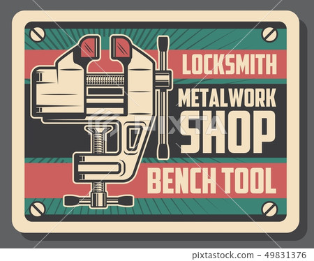 Locksmith and metalworking bench vice tool 49831376