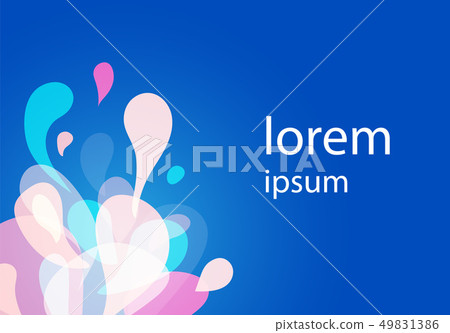 Blue abstract background. Formless design elements Blue abstract background. Formless design elements 49831386