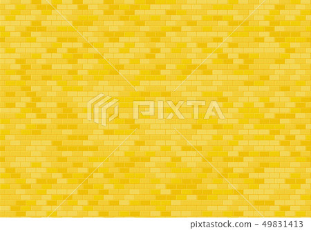 Gold brick wall background. Yellow bricks texture Gold brick wall background. Yellow bricks texture 49831413