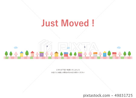 residential area, spring, cherry blossom 49831725