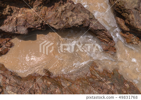 top view rock on the beach 49831768