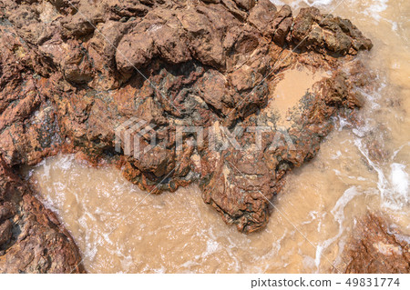 top view rock on the beach 49831774