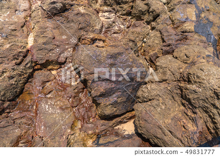 top view rock on the beach 49831777