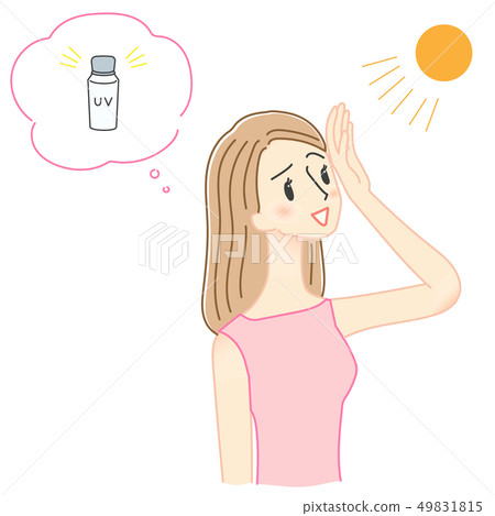 Woman sunscreen UV summer 49831815