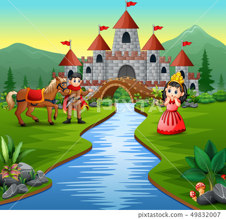 Little princess and prince in the nature 49832007