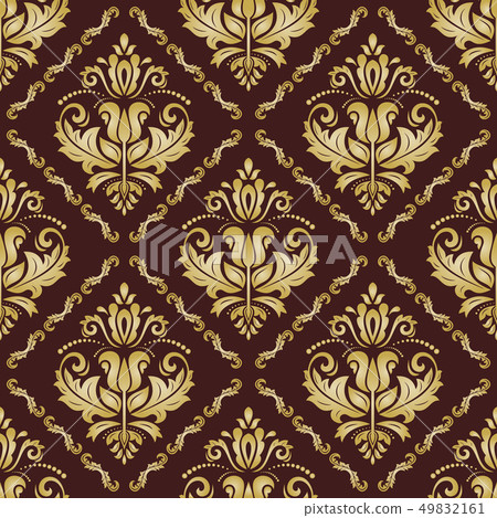 Golden Pattern in the Style of Baroque. Abstract Vector Background Golden Pattern in the Style of Baroque. Abstract Vector Background 49832161