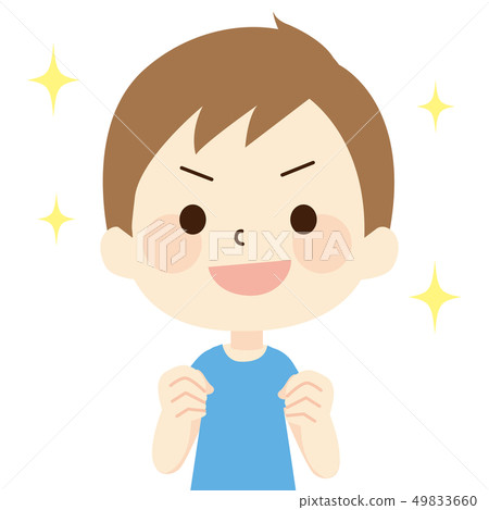 A boy who is pleased 49833660