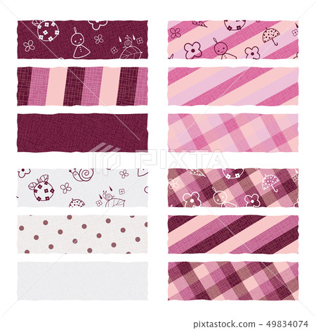 June Pattern Check Stripe Set Purple 49834074