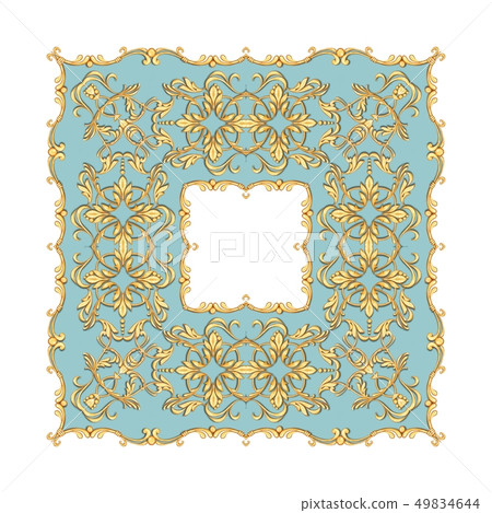 Golden baroque frame 3 49834644