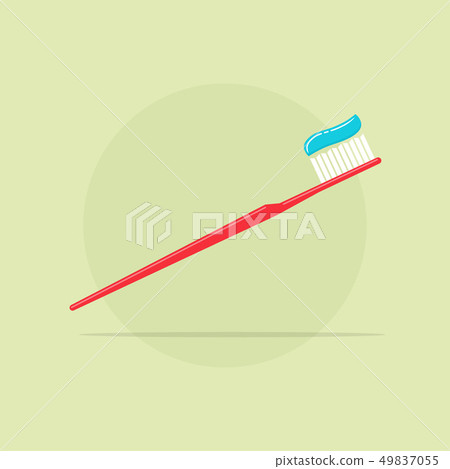 Toothbrush with toothpaste vector illustration - Stock Illustration ...