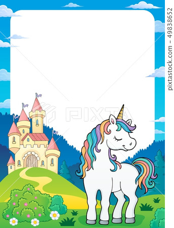 Dreaming unicorn theme frame 2 Dreaming unicorn theme frame 2 49838652