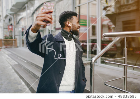 Black man in a city Black man in a city 49838683