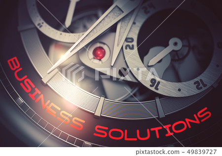 Business Solutions on the Elegant Watch Mechanism. 3D. 49839727