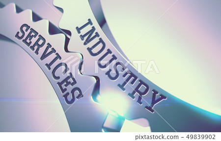Industry Services - Mechanism of Metal Cog Gears. 3D. Industry Services - Mechanism of Metal Cog Gears. 3D. 49839902