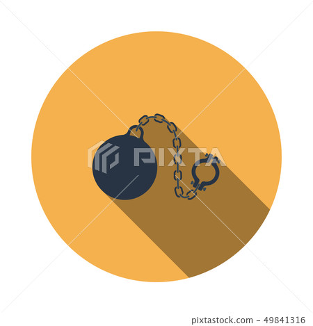 Fetter with ball icon Fetter with ball icon 49841316