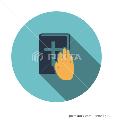 Hand on Bible icon Hand on Bible icon 49841329