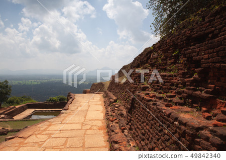 Ruins on top of Sigiriya Lion's rock Ruins on top of Sigiriya Lion's rock 49842340