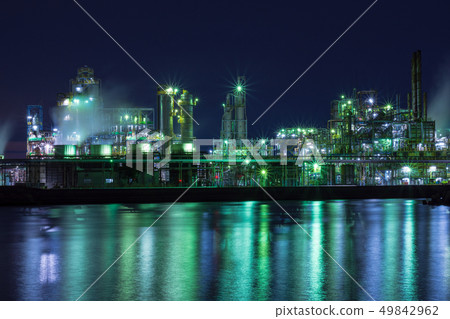 Factory night view Factory night view 49842962