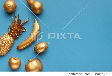 Golden fruits set Golden fruits set 49844250