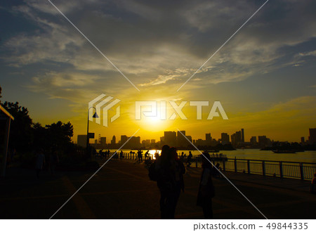 Evening scenery from Odaiba Evening scenery from Odaiba 49844335