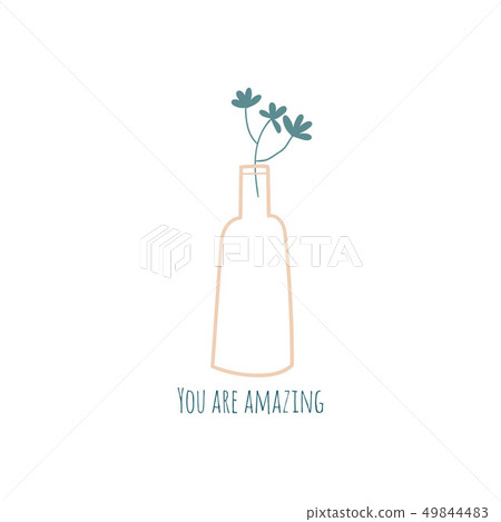 Hand drawn house plants and flowers. Scandinavian Hand drawn house plants and flowers. Scandinavian 49844483