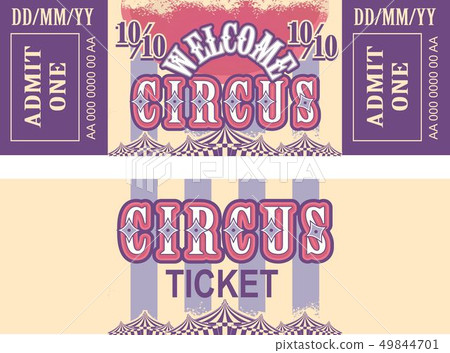 retro circus tickets 49844701
