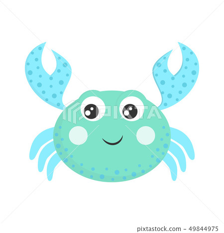 cartoon crab isolated on white 49844975