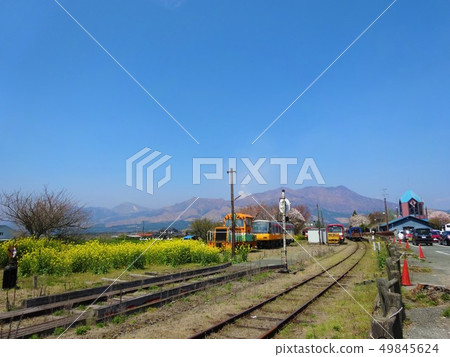 Aso mountain rape blossoms Aso mountain rape blossoms 49845624