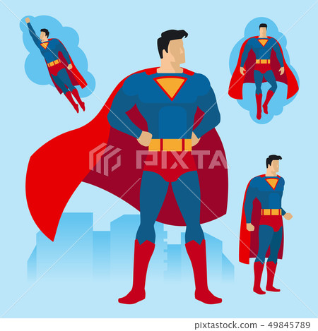 Superhero poses set 49845789