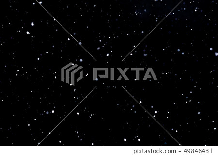 Falling snow on black background Snowflakes Flying 49846431